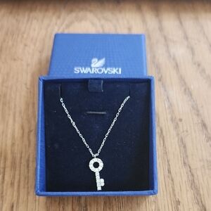 Swarovski Elegant Silver Key Pendant Necklace